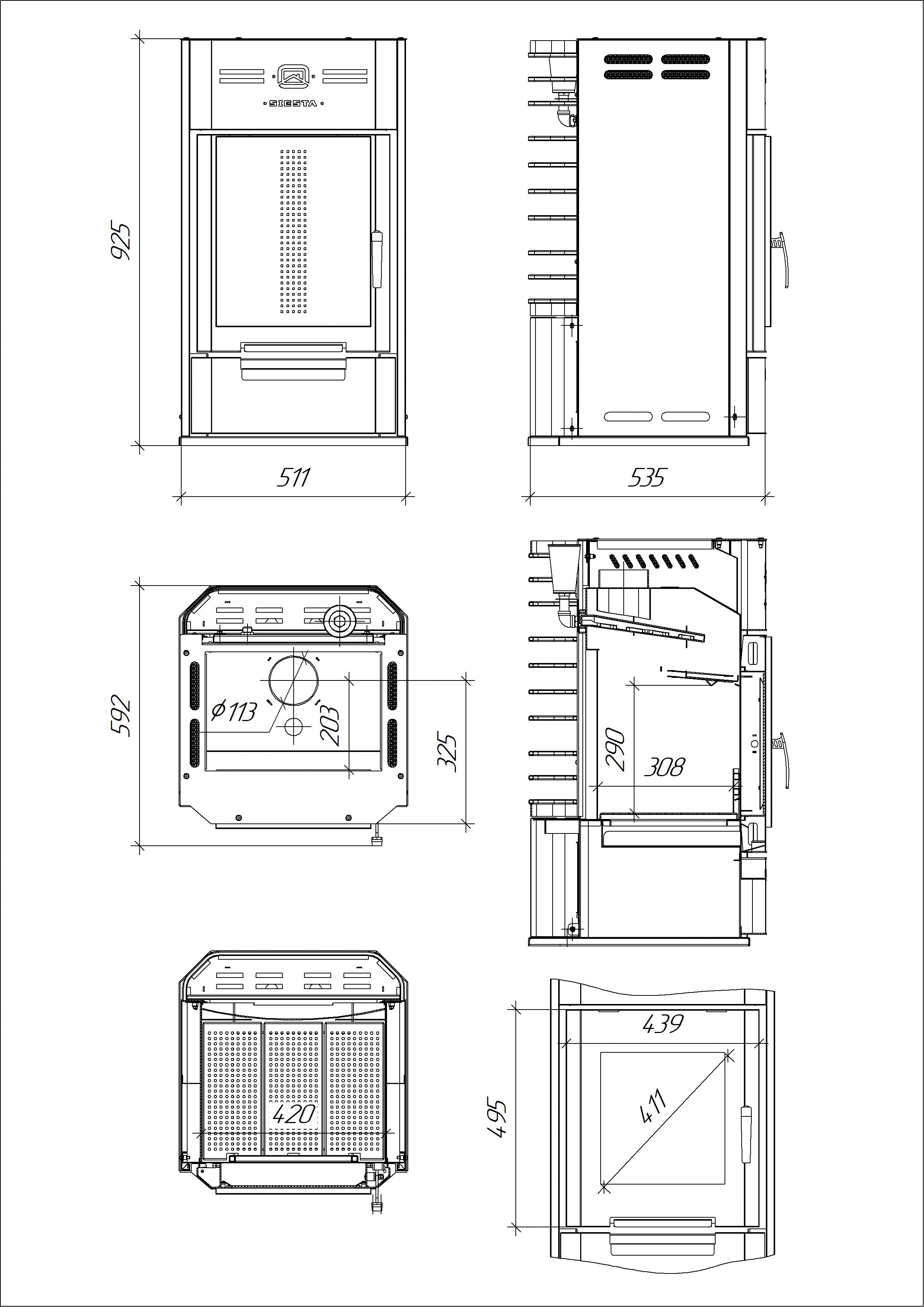 Печь для русской бани Сиеста-16 (2.0) - Теплодар