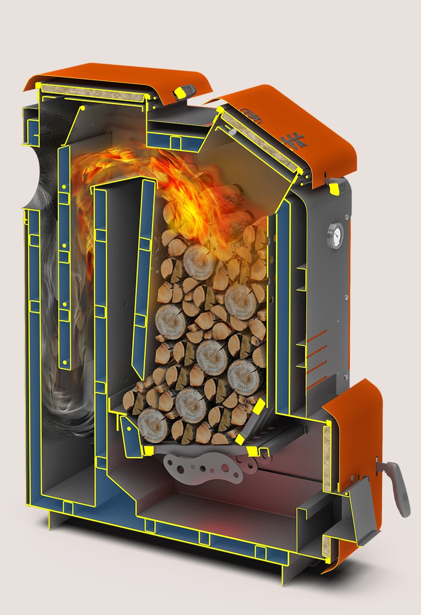 Дровяной котёл отопления Куппер МЕГА-20 - Теплодар